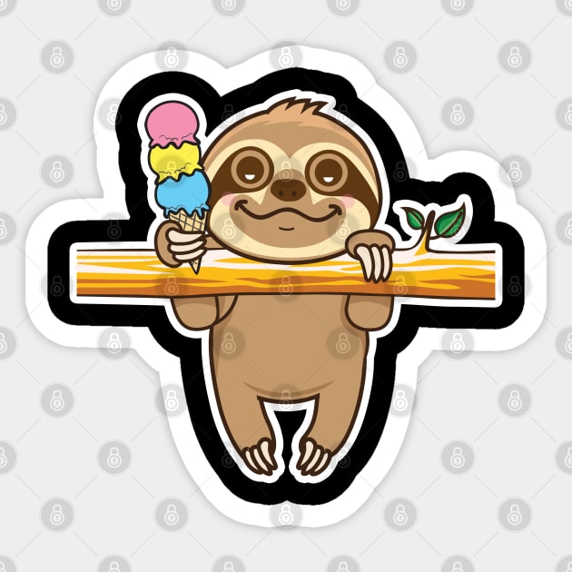 Sloth hangout Sticker by Plushism